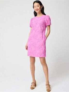 J.Crew Tall embroidered puff-sleeve mini dress size 0 NWT